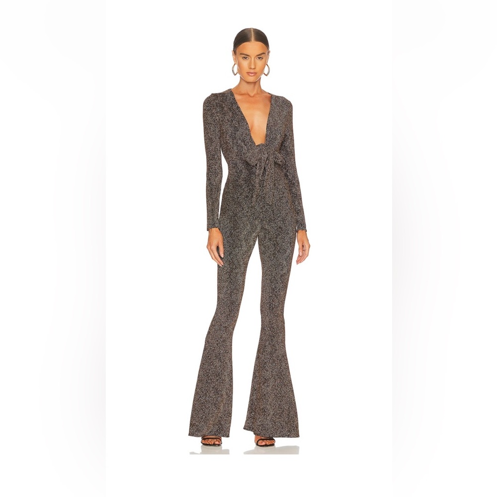 Show Me Your MuMu Black Patterned Jumpsuit